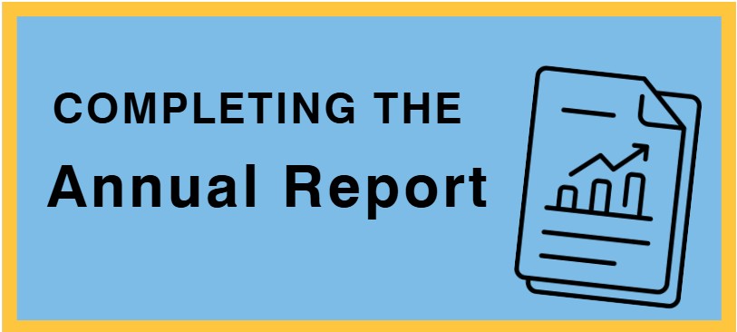 Completing the Annual Report button Completing the Annual Report button