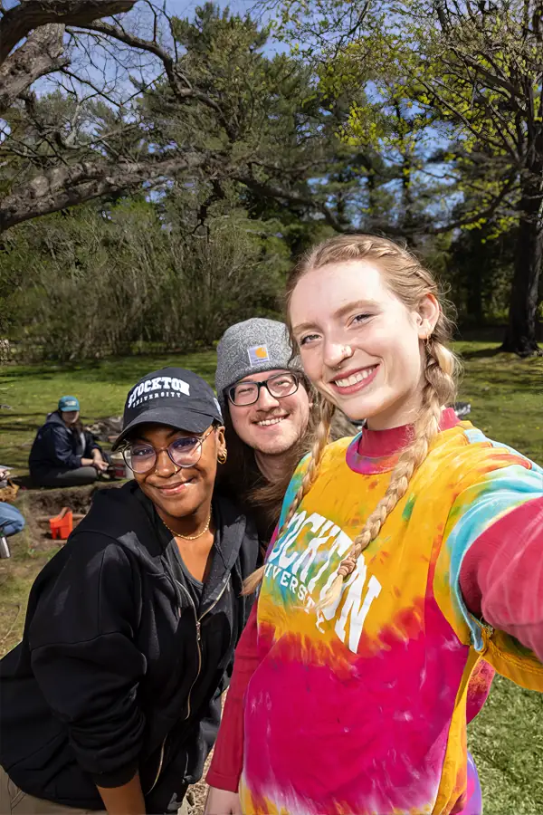 Mae Gant taking a selfie with friends