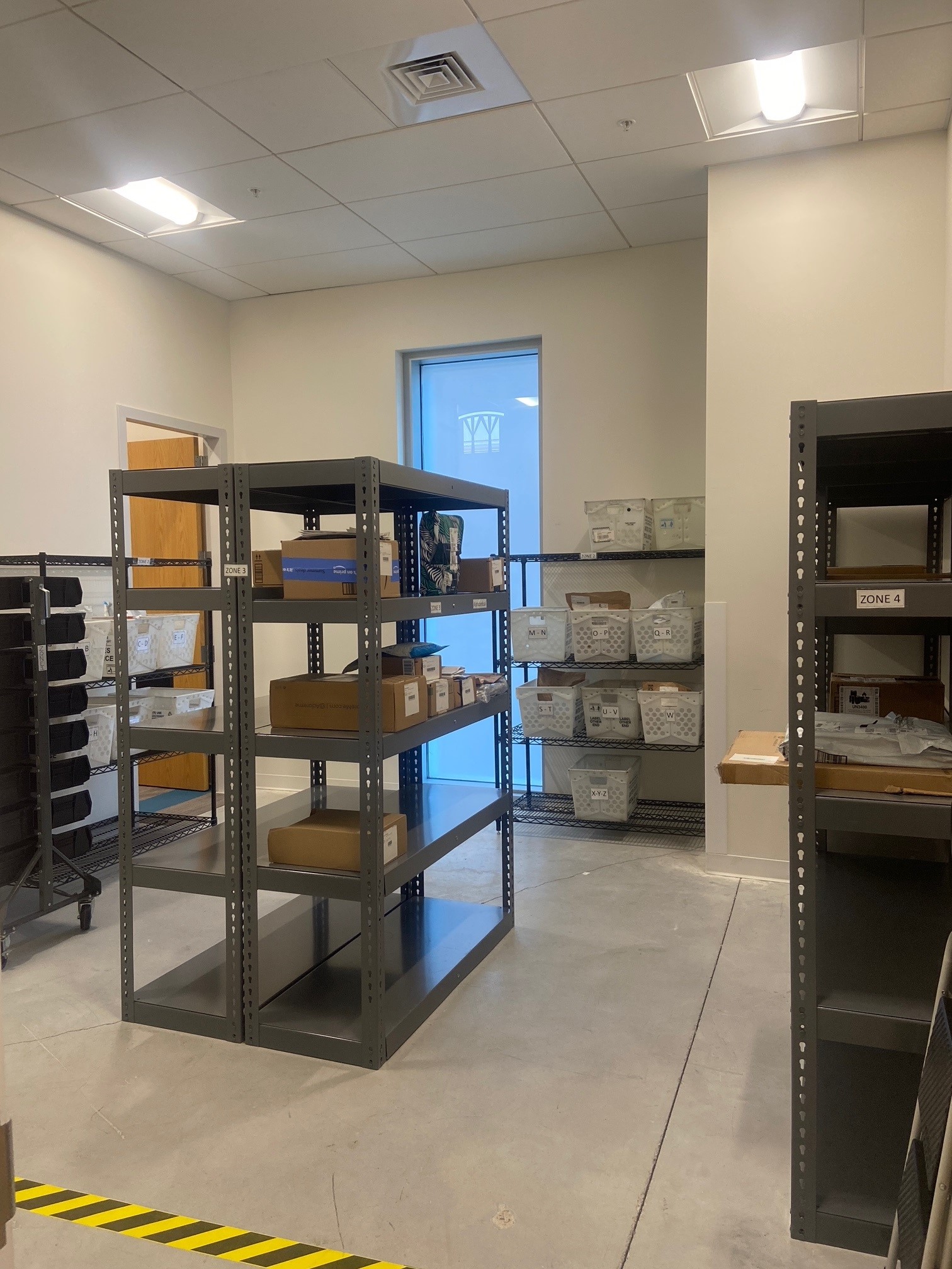 Atlantic City Package Room filled with Shelving and Packages
