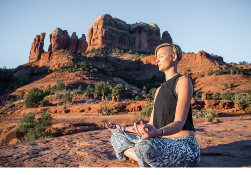 Calm Lady Meditating