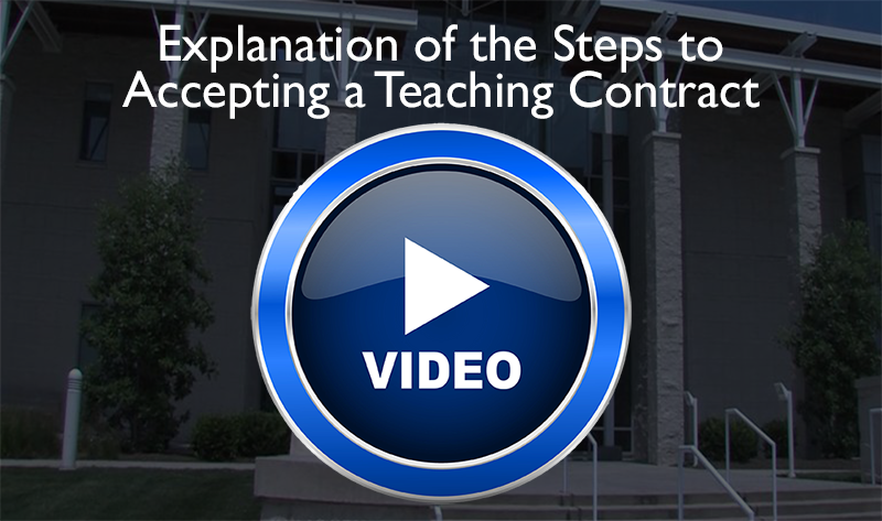 Explanation of the Steps to Accepting a Teaching Contract