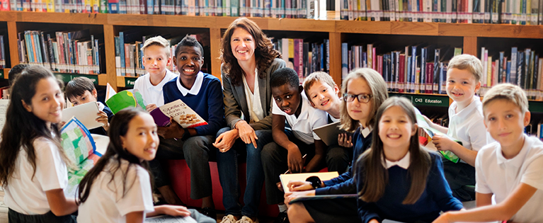 Classroom Teacher in classroom with kids
