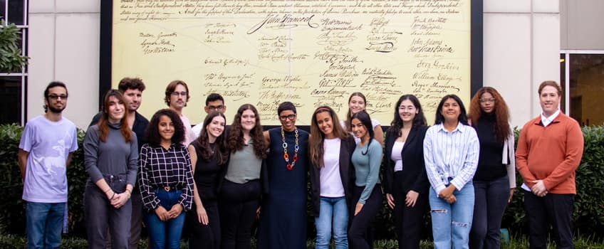 students and past Constitution Day speaker