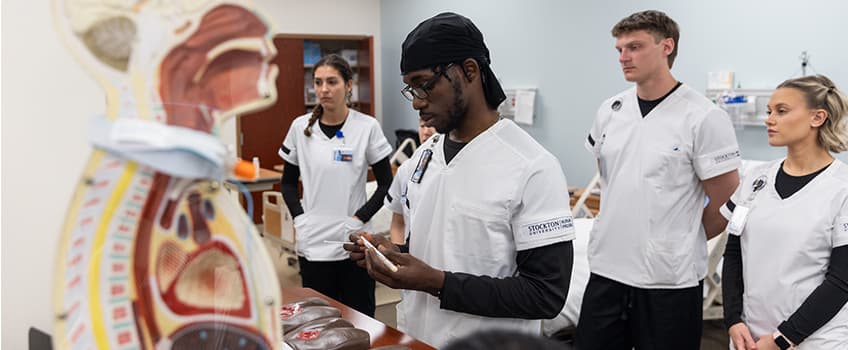 stockton health science students