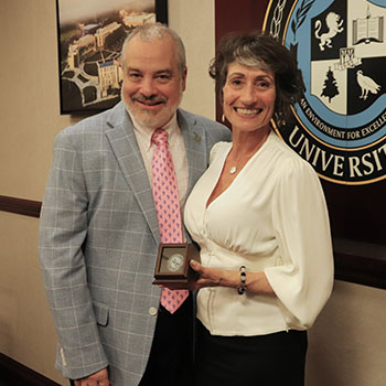 President Joe Bertolino and Professor Mary Lou Galantino