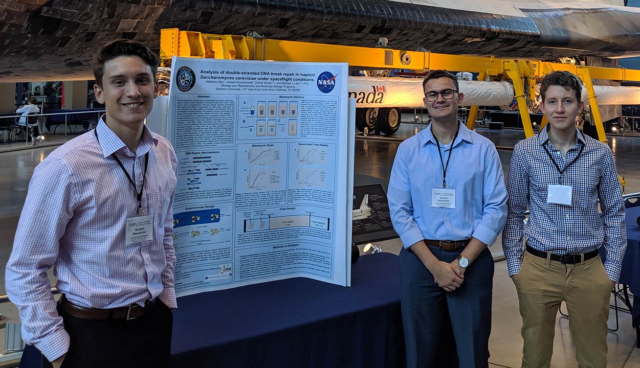 Students Joseph Romanowski, Matthew Elko and Daniel Stoyko