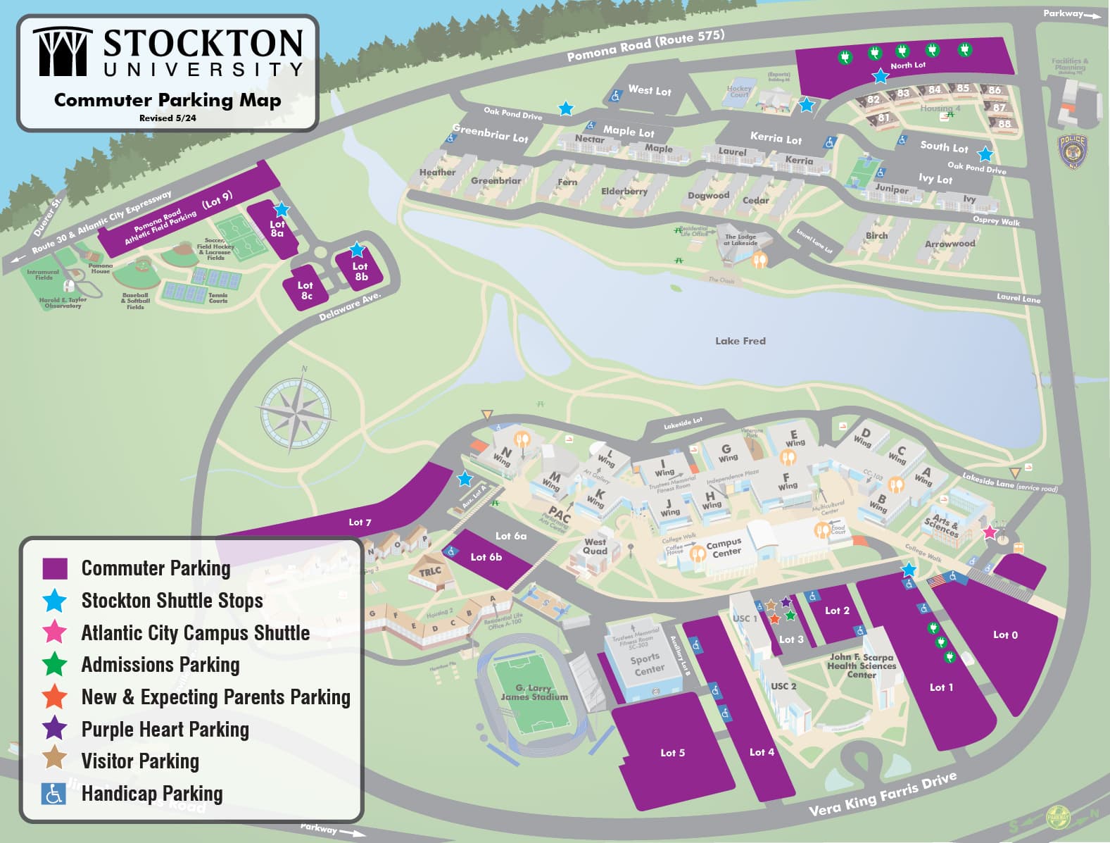 Galloway Campus Commuter Parking Map