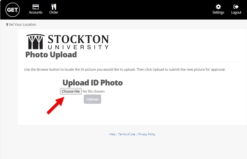 Area to upload your Photo