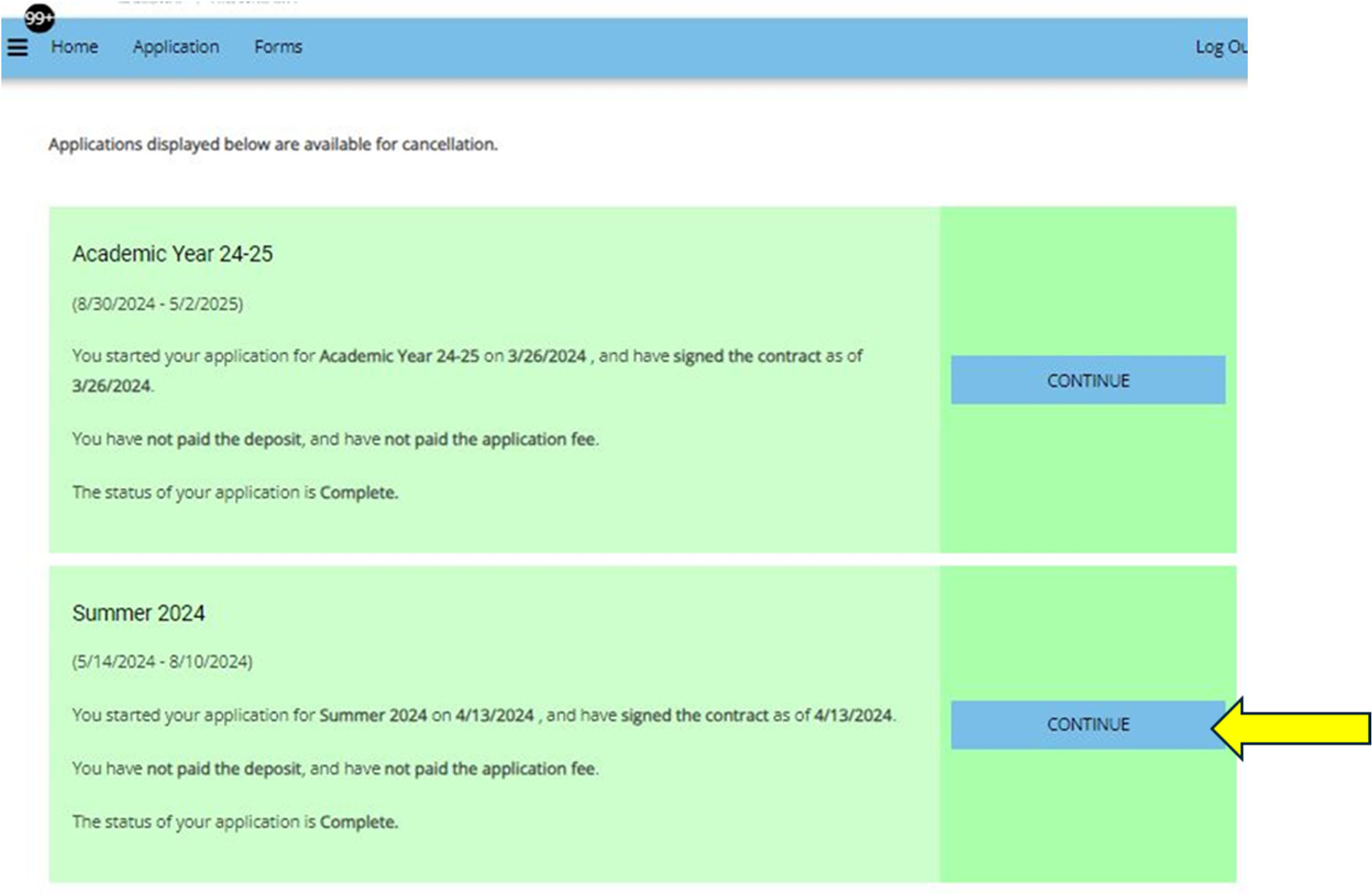 Housing Application screenshot
