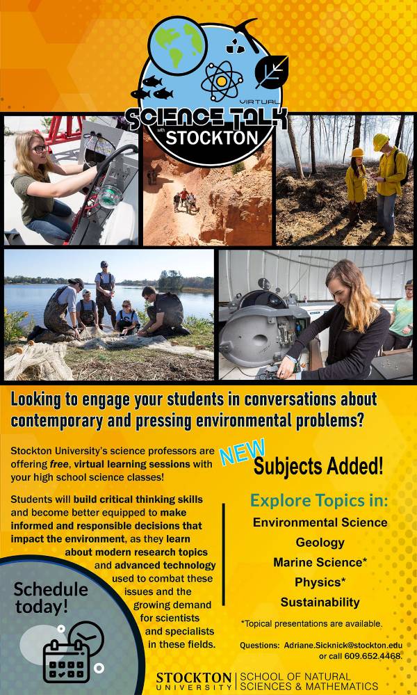 Virtual Science Talk with Stockton posters Virtual Science Talk with Stockton posters