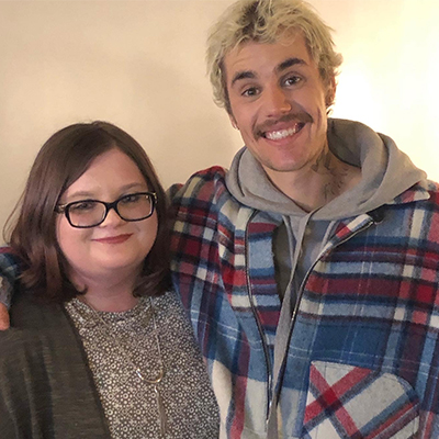 Julie Coker and Justin Bieber