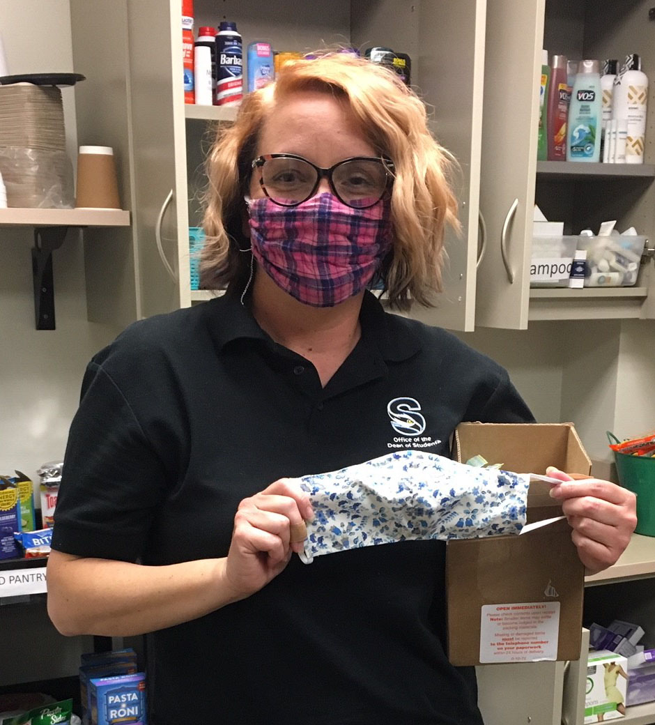 Monica in mask