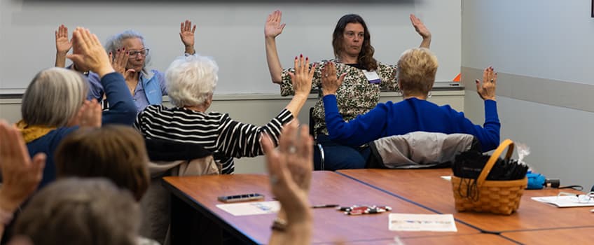 attendees at aging festival 