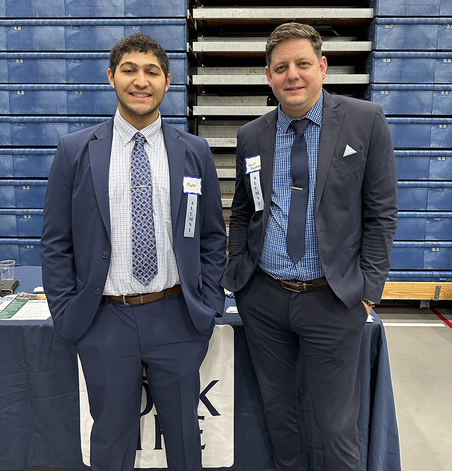  Stockton graduates Matthew Moore, left, and Matthew Bechtler