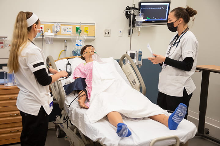 Nursing Students in lab