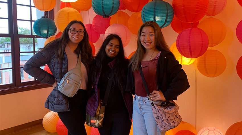 Riya and her friends during their trip to Taiwan. Photo submitted by Riya.